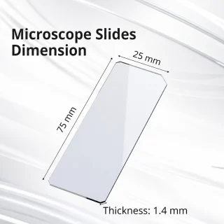 Mikroskopa priekšmetstikliņi ar slīpētām malām, 76,2×25,4 mm, bioloģiskā stikla, 50 gab., mikroskopa stikla priekšmetstikliņi, mikroskopa stikla plate 2