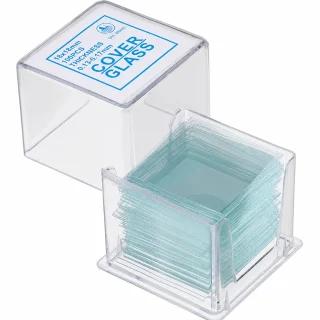 Mikroskopa segstikli 20x20 mm, biezums 0,13–0,17 mm, komplekts 100 gab., laboratorijas un medicīniskai lietošanai, mikroskopa segstikls, mikroskopa pārsegstikls 2