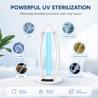 UV sterilizācijas lampa 60W, antibakteriāla UV germicīda UVC lampa, UV dezinfekcijas lampa 4