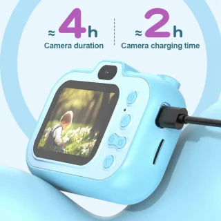 Bērnu digitālā kamera ar statīvu, rozā, bērnu fotoaparāts rotaļlieta, bērnu kamera rotaļlieta 4
