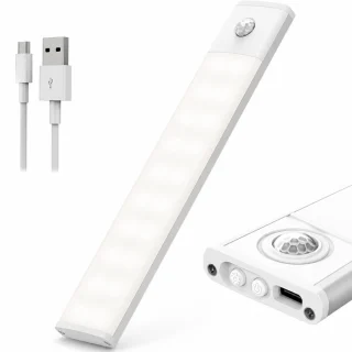 LED lampa ar kustību sensoru, 60 cm, lampa ar kustību detektoru, LED apgaismojuma sliede ar sensoru