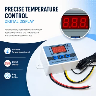 Digitālais termostats -55–110°C, temperatūras kontrolieris un slēdzis, temperatūras regulators 2
