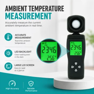 Luxmetrs, digitālais gaismas mērītājs, apgaismojuma mērītājs, gaismas intensitātes mēraparāts 3