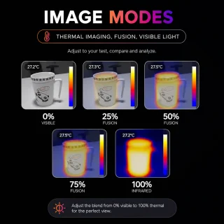 Rokas termokamera 32x32, temperatūras diapazons -20–1000 °C, portatīvs termovizors, rokas termovizijas kamera 5
