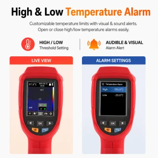 Rokas termokamera 32x32, temperatūras diapazons -20–1000 °C, portatīvs termovizors, rokas termovizijas kamera 3
