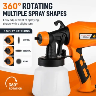 Elektriskais krāsu smidzinātājs 550W ar 900 ml tvertni, krāsošanas pistole, krāsas izsmidzināšanas ierīce 2