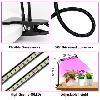 LED augu audzēšanas lampa iekštelpām, pilna spektra augu gaisma, istabas augu audzēšanas apgaismojums, augu fitolampa 2