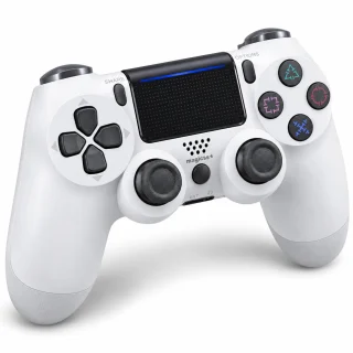 Bezvadu spēļu pults PlayStation, ar skārienpaneli, Bluetooth savienojums, balta, spēļu kontrolieris, bezvadu kontrolieris 1