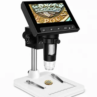 Digitālais mikroskops ar ekrānu 1000x, 4,3" LCD mikroskops, profesionāls digitālais LCD mikroskops 2