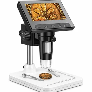 Digitālais mikroskops ar 4,3" LCD ekrānu, 50–1000x palielinājums, digitālais LCD mikroskops, mikroskops ar ekrānu
