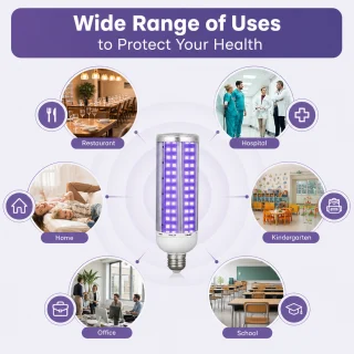 UV sterilizācijas lampa 30W gaismas ķermenis ar ultravioletās dezinfekcijas funkciju un gaisa attīrīšanu, UV dezinfekcijas spuldze, ultravioletā gaisa attīrīšanas lampa 4