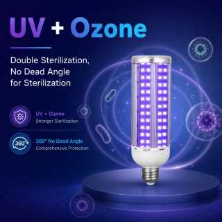 UV sterilizācijas lampa 30W gaismas ķermenis ar ultravioletās dezinfekcijas funkciju un gaisa attīrīšanu, UV dezinfekcijas spuldze, ultravioletā gaisa attīrīšanas lampa 2