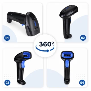 Bezvadu 1D/2D svītrkodu skeneris ar 2G un Bluetooth, rokas svītrkodu lasītājs, portatīvs svītrkodu skeneris 4