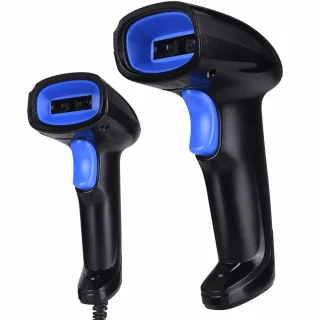 Bezvadu 1D/2D svītrkodu skeneris ar 2G un Bluetooth, rokas svītrkodu lasītājs, portatīvs svītrkodu skeneris