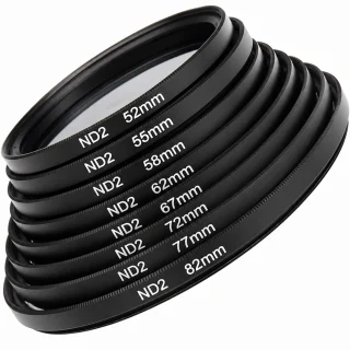 ND2 neitrālā blīvuma filtrs 58mm, 1 soļa ND filtrs, fotoaparāta objektīva ND2 filtrs, neitrālais ND objektīva filtrs