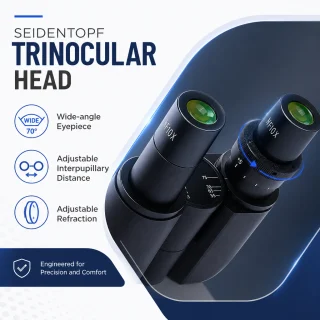 Bioloģiskais mikroskops ar ekrānu, 2 objektīviem un palielinājumu līdz 1600x, digitālais bioloģijas mikroskops, laboratorijas mikroskops ar ekrānu 4