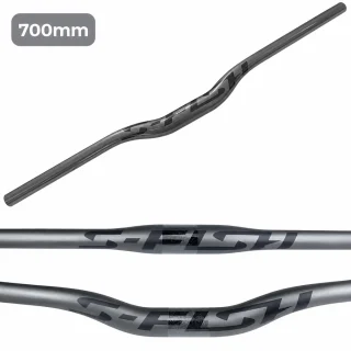 Velosipēda karbona stūre 700 mm, matēta, viegla, 31,8 mm stiprinājums, velosipēda oglekļa šķiedras stūre, kalnu velosipēda stūre