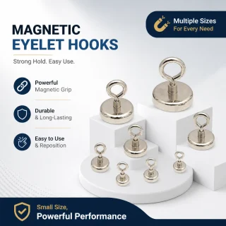 Neodīma zvejas magnēts 20 mm, komplekts 5 gab., magnēts priekšmetu izcelšanai un glābšanas darbiem, magnēts metāllūžņu celšanai 7