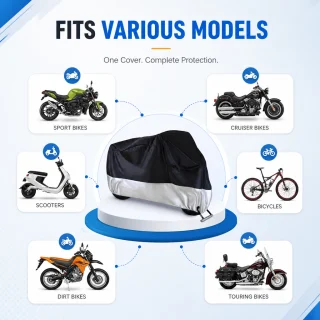 Motocikla pārsegs 230×95×125 cm, moto pārvalks, motorollera pārsegs 5