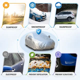 Auto pārsegs 400×175×155 cm hečbekam, auto sega, automašīnas pārklājs 5