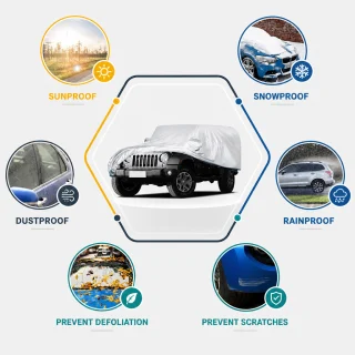 Auto pārsegs SUV automašīnai, izmērs 450×180×168 cm, auto pārvalks, automašīnas aizsargvāks 5