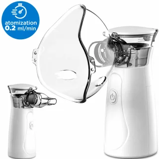 Portatīvais acu (mesh) smidzinātāja inhalators, rokas elektriskais nebulizators, portatīvs elektriskais inhalators