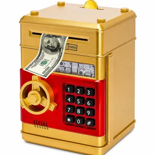 Elektroniskā krājkase ar PIN kodu, zelta seifs, naudas kaste, bērnu seifs