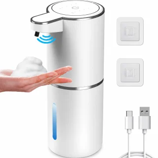 Automātiskais ziepju dozators 380 ml ar infrasarkano sensoru, bezkontakta ziepju dozators, kustības sensora ziepju dozators