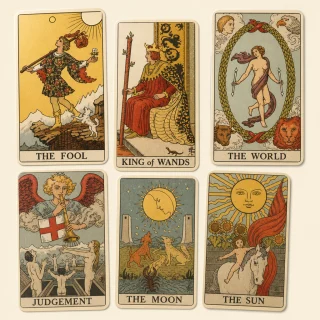 Tarot kārtis, klasiskā 78 kāršu kava 1909. gada oriģināledīcija zīlēšanai, pareģošanai un meditācijai, taro kāršu komplekts, taro spēļu kāršu kava 3