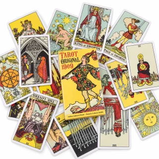 Tarot kārtis, klasiskā 78 kāršu kava 1909. gada oriģināledīcija zīlēšanai, pareģošanai un meditācijai, taro kāršu komplekts, taro spēļu kāršu kava 4