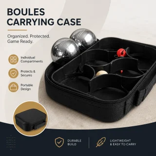 Petanka bumbu komplekts ar 6 oglekļa tērauda bumbām, petanka spēles komplekts, buļu spēles bumbas 5