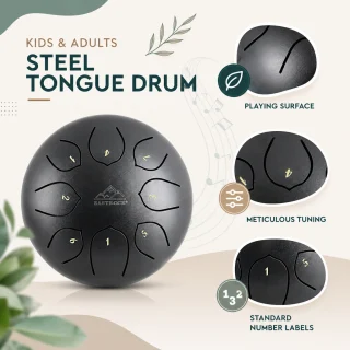 Mēles bungas komplekts, perkusijas instruments, bronzas krāsa, tērauda mēles bungu komplekts, melodiskā perkusiju bļoda 2