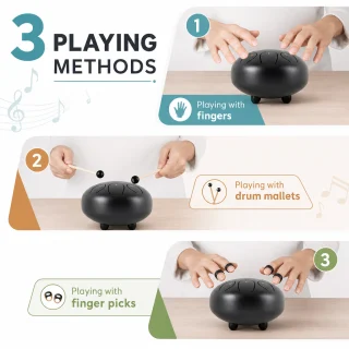 Mēles bungas komplekts, perkusijas instruments, bronzas krāsa, tērauda mēles bungu komplekts, melodiskā perkusiju bļoda 3