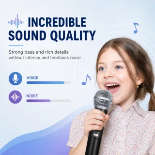 Bezvadu karaoke mikrofonu komplekts ar uztvērēju, 2 gab., bezvadu karaoke mikrofoni ar uztvērēju, karaoke mikrofons komplekts 3