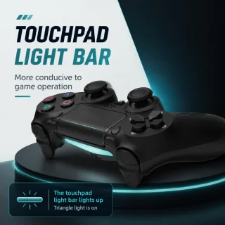 Bezvadu spēļu pults PlayStation, ar skārienpaneli, Bluetooth kontrolleris, melna krāsa, spēļu kontrolieris, bezvadu džoistiks 2