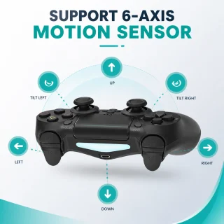 Bezvadu spēļu pults PlayStation, ar skārienpaneli, Bluetooth kontrolleris, melna krāsa, spēļu kontrolieris, bezvadu džoistiks 4