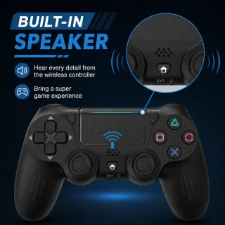 Bezvadu spēļu pults PlayStation, ar skārienvadību, Bluetooth savienojums, zila, bezvadu kontrolieris, spēļu kontrolieris 4