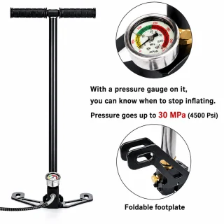 PCP käsipump 4500 PSI, 30 MPa kõrgsurve PCP õhupump manomeetriga, PCP püssipump, PCP kompressoripump 3
