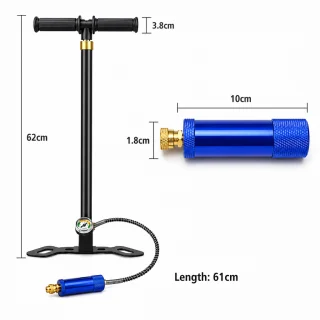 PCP käsipump 4500 PSI, 30 MPa kõrgsurve PCP õhupump manomeetriga, PCP püssipump, PCP kompressoripump 5