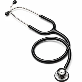 Stetoskopas su dviguba galvute, medicininis akustinis stetoskopas su vamzdeliu, fonendoskopas, auscultacinis stetoskopas 1